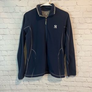 Antigua Navy Blue Neq York Yankees Full-Zip Sweatshirt